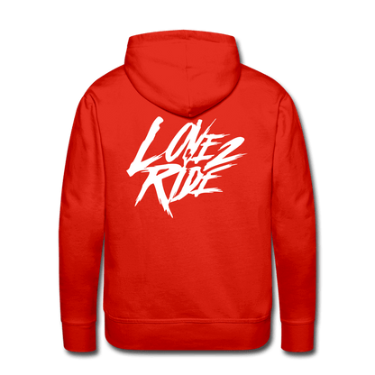 SPOD Männer Premium Hoodie Love 2 Ride - Front/Back Men’s Premium Hoodie E-Bike-Community