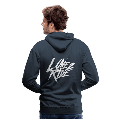 SPOD Männer Premium Hoodie Love 2 Ride - Front/Back Men’s Premium Hoodie E-Bike-Community