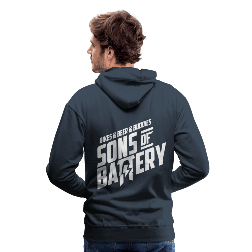 SPOD Männer Premium Hoodie Navy / S 3B - Backprint - Men’s Premium Hoodie E-Bike-Community