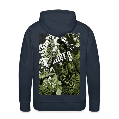 SPOD Männer Premium Hoodie Navy / S Collage beidseitig bedruckt - Men’s Premium Hoodie E-Bike-Community