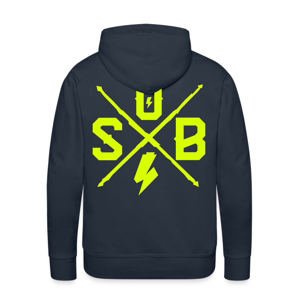 SPOD Männer Premium Hoodie Navy / S Cross - Back - Männer Premium Hoodie E-Bike-Community