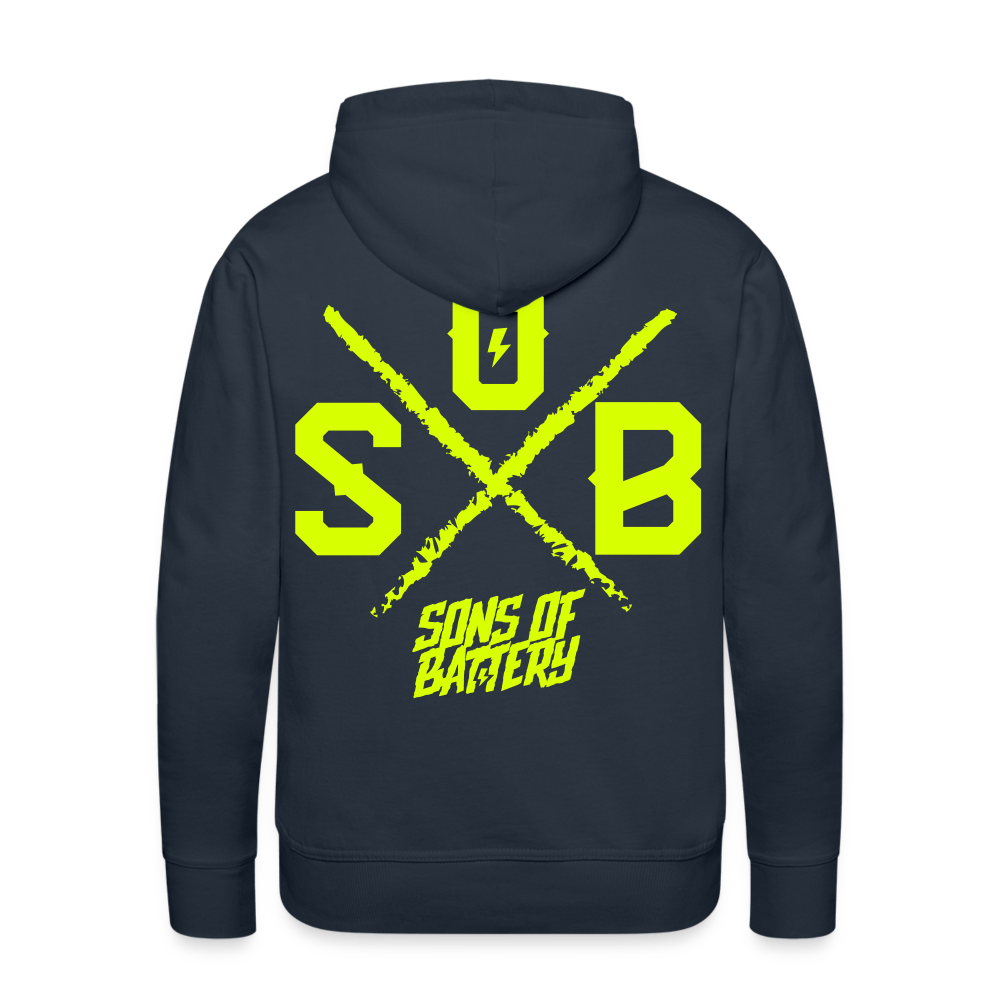 SPOD Männer Premium Hoodie Navy / S Cross -Signature - Back - Männer Premium Hoodie E-Bike-Community