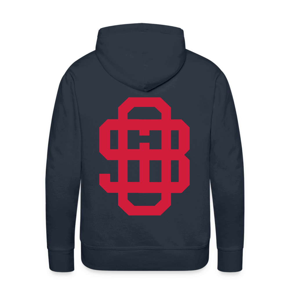 SPOD Männer Premium Hoodie Navy / S Front/Back - Vintage - Redline - Premium Hoodie E-Bike-Community