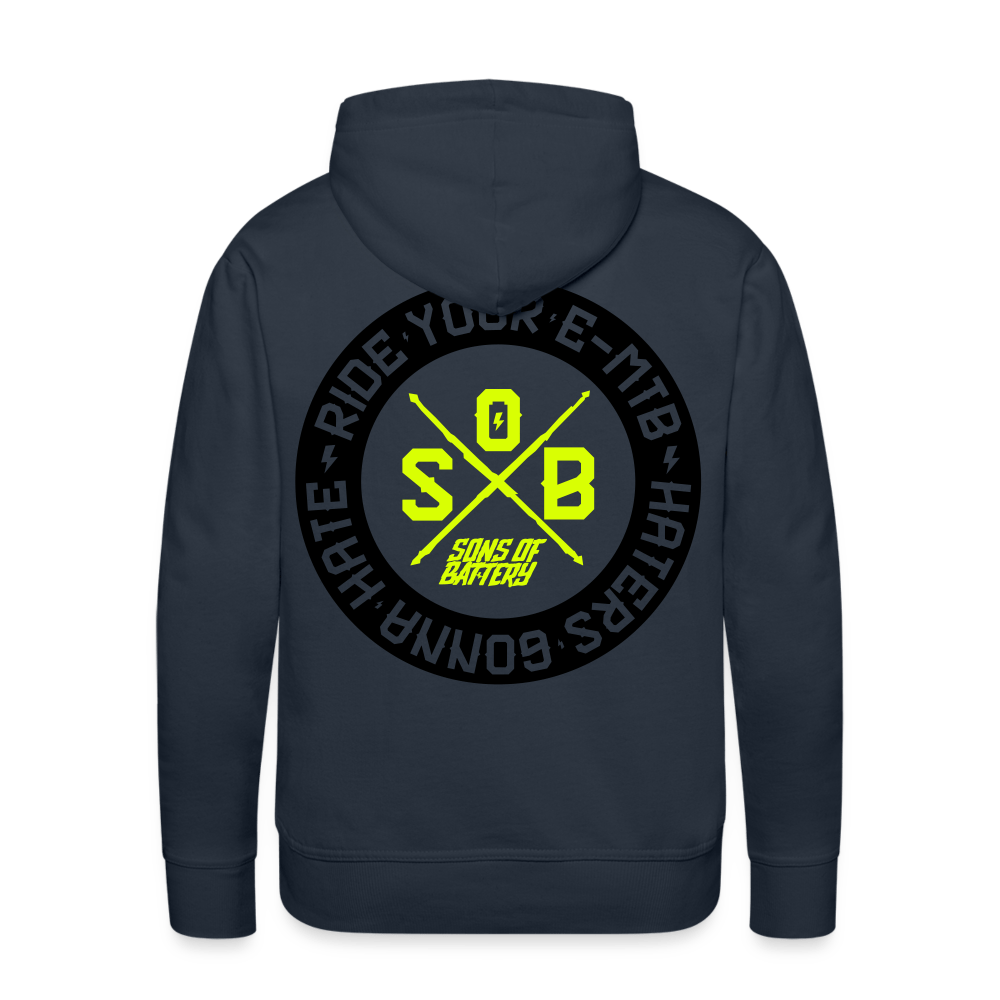 SPOD Männer Premium Hoodie Navy / S Haters 2 FarbigMänner Premium Hoodie E-Bike-Community