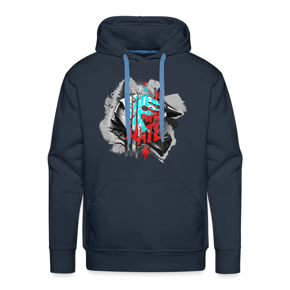 SPOD Männer Premium Hoodie Navy / S Haters gonna Hate Fullface - DTF - Men’s Premium Hoodie E-Bike-Community