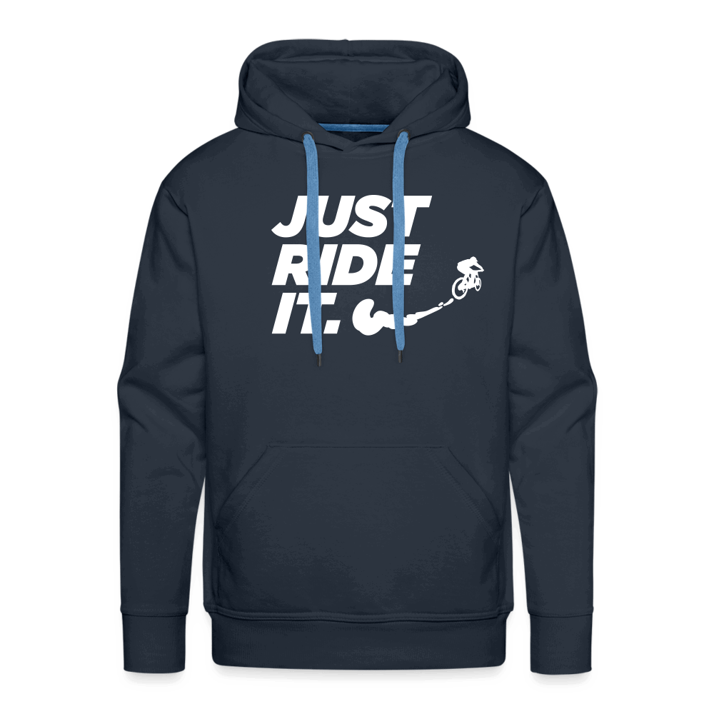 SPOD Männer Premium Hoodie Navy / S Just Ride it - Men’s Premium Hoodie E-Bike-Community