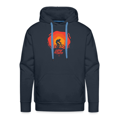 SPOD Männer Premium Hoodie Navy / S LOSE THE PATH - CREATE YOUR OWN ADVENTURE! Premium Hoodie E-Bike-Community