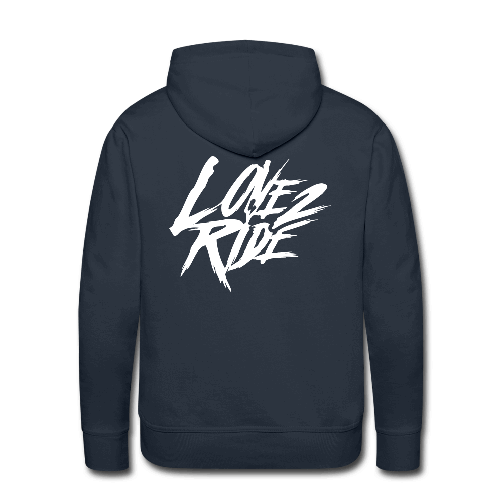 SPOD Männer Premium Hoodie Navy / S Love 2 Ride - Front/Back Men’s Premium Hoodie E-Bike-Community