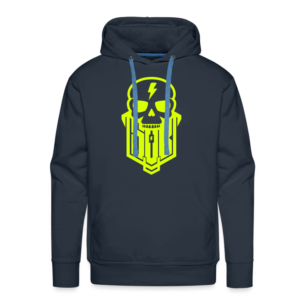 SPOD Männer Premium Hoodie Navy / S Skullgang Neongelb Premium Hoodie E-Bike-Community