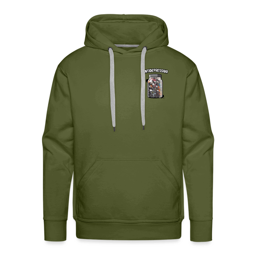 SPOD Männer Premium Hoodie Olivgrün / S Antidepressiva - Men’s Premium Hoodie E-Bike-Community