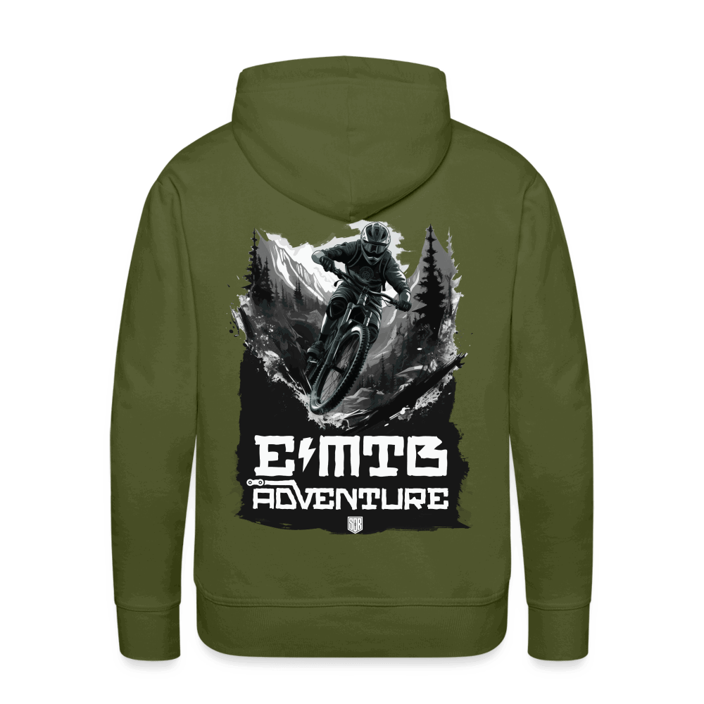 SPOD Männer Premium Hoodie Olivgrün / S EMTB ADVENTURE  Men’s Premium Hoodie E-Bike-Community