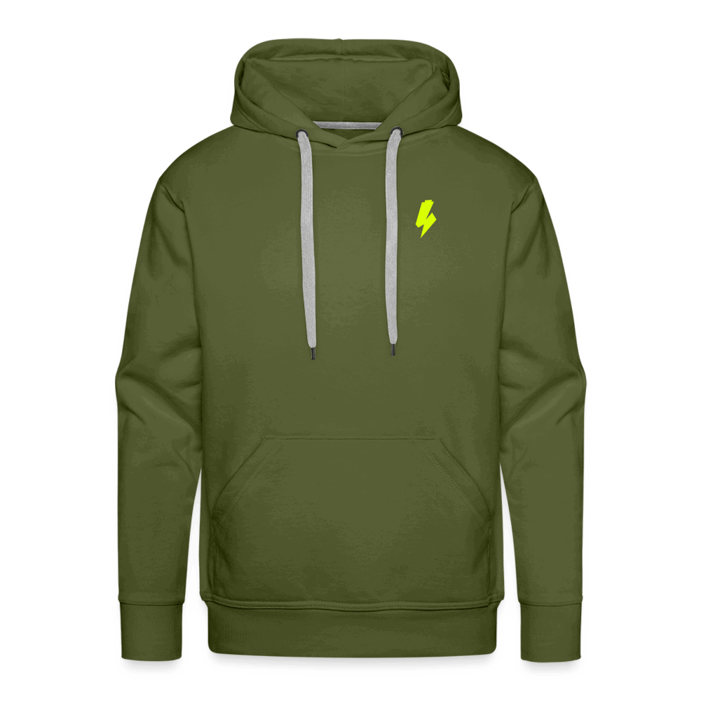 SPOD Männer Premium Hoodie Olivgrün / S Flash - Men’s Premium Hoodie E-Bike-Community