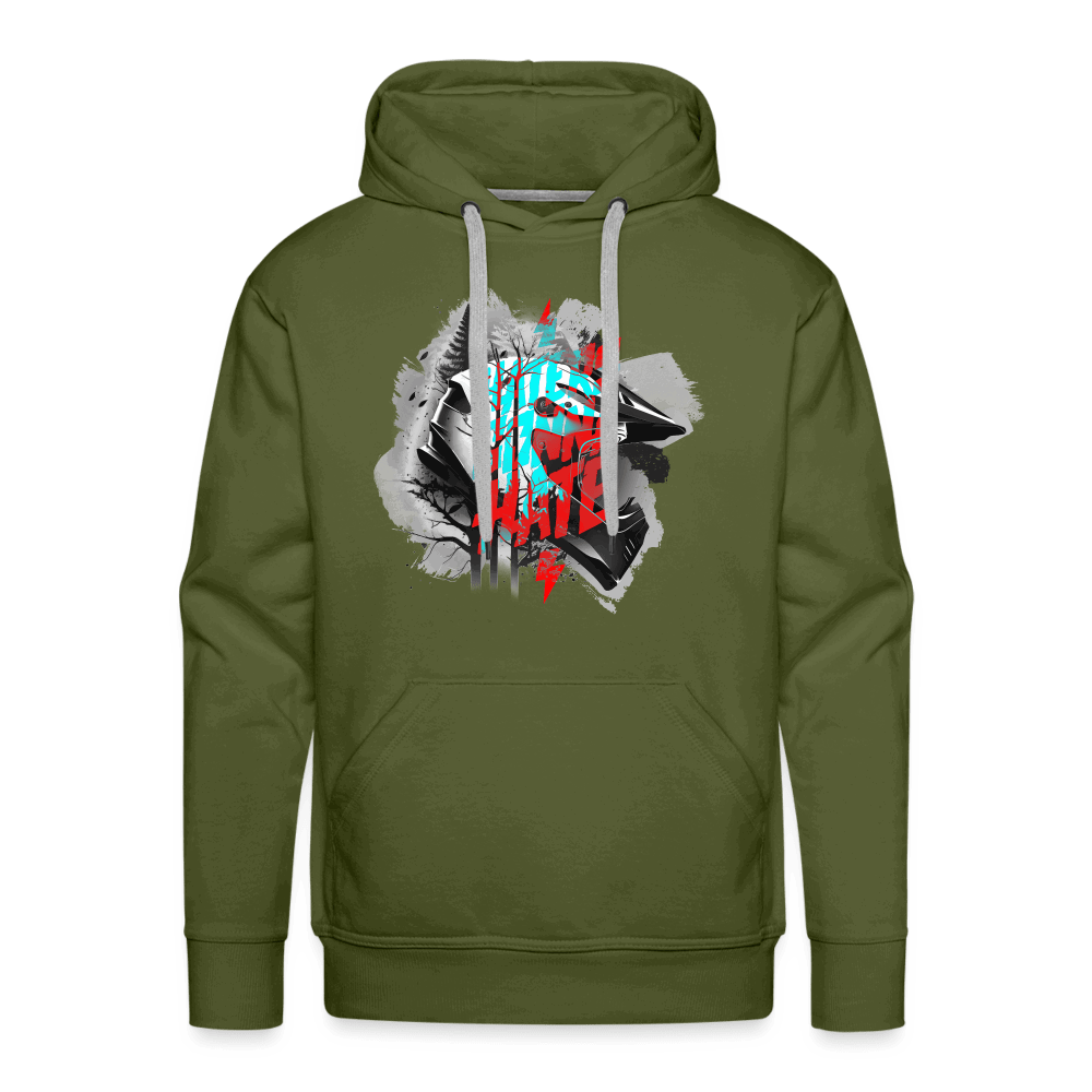 SPOD Männer Premium Hoodie Olivgrün / S Haters gonna Hate Fullface - DTF - Men’s Premium Hoodie E-Bike-Community