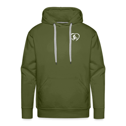 SPOD Männer Premium Hoodie Olivgrün / S Love 2 Ride / ❤️ Men’s Premium Hoodie E-Bike-Community