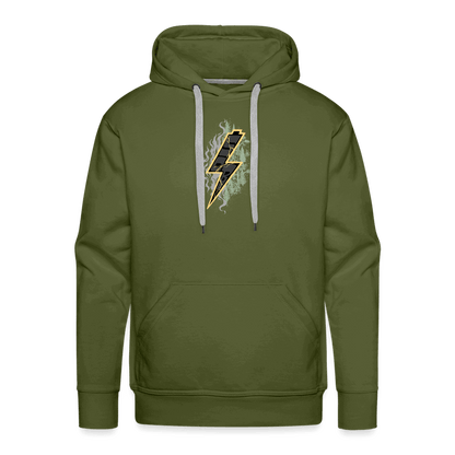 SPOD Männer Premium Hoodie Olivgrün / S Shred or Alive - Front / Back Men’s Premium Hoodie E-Bike-Community