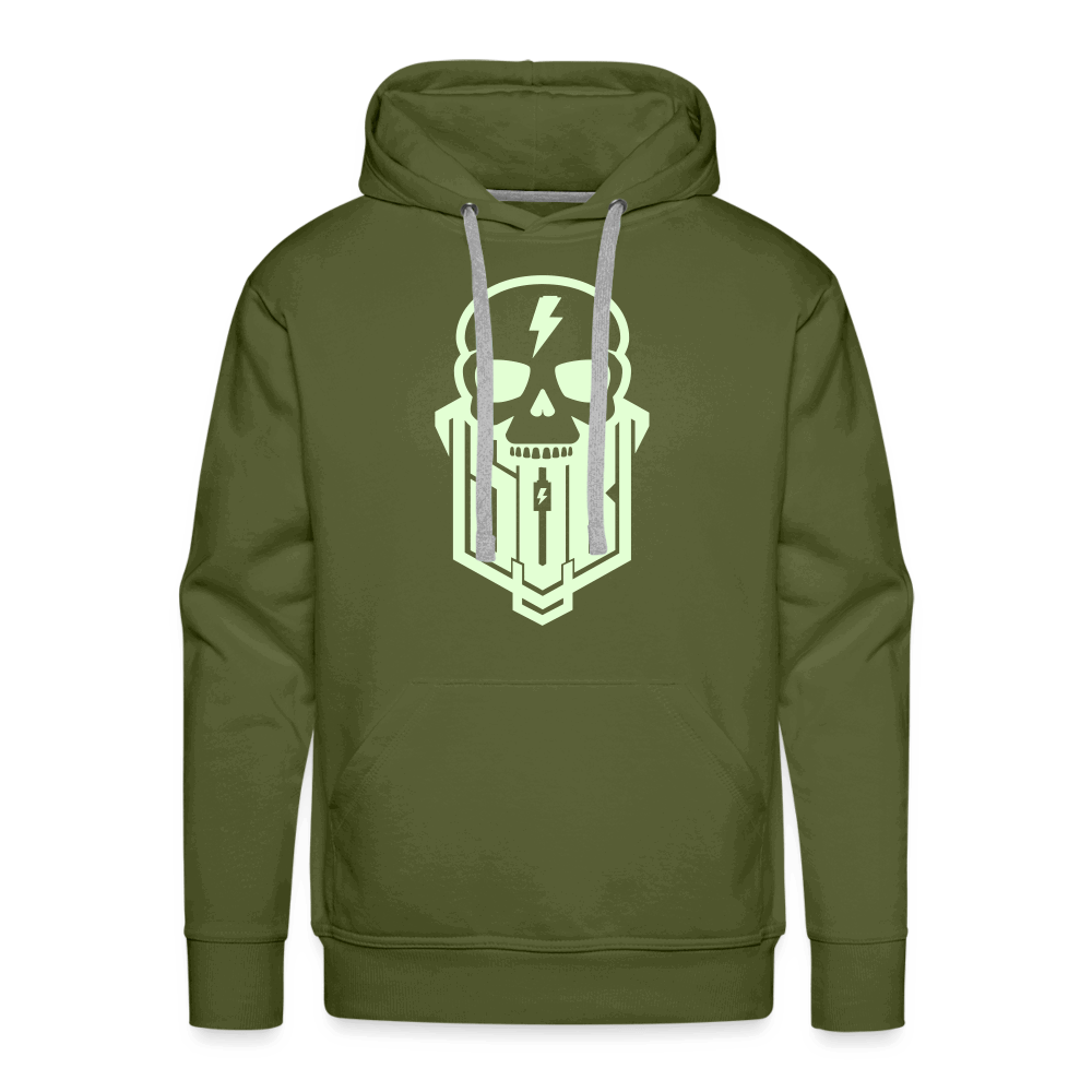 SPOD Männer Premium Hoodie Olivgrün / S Skullgang Glow in the Dark Premium Hoodie E-Bike-Community