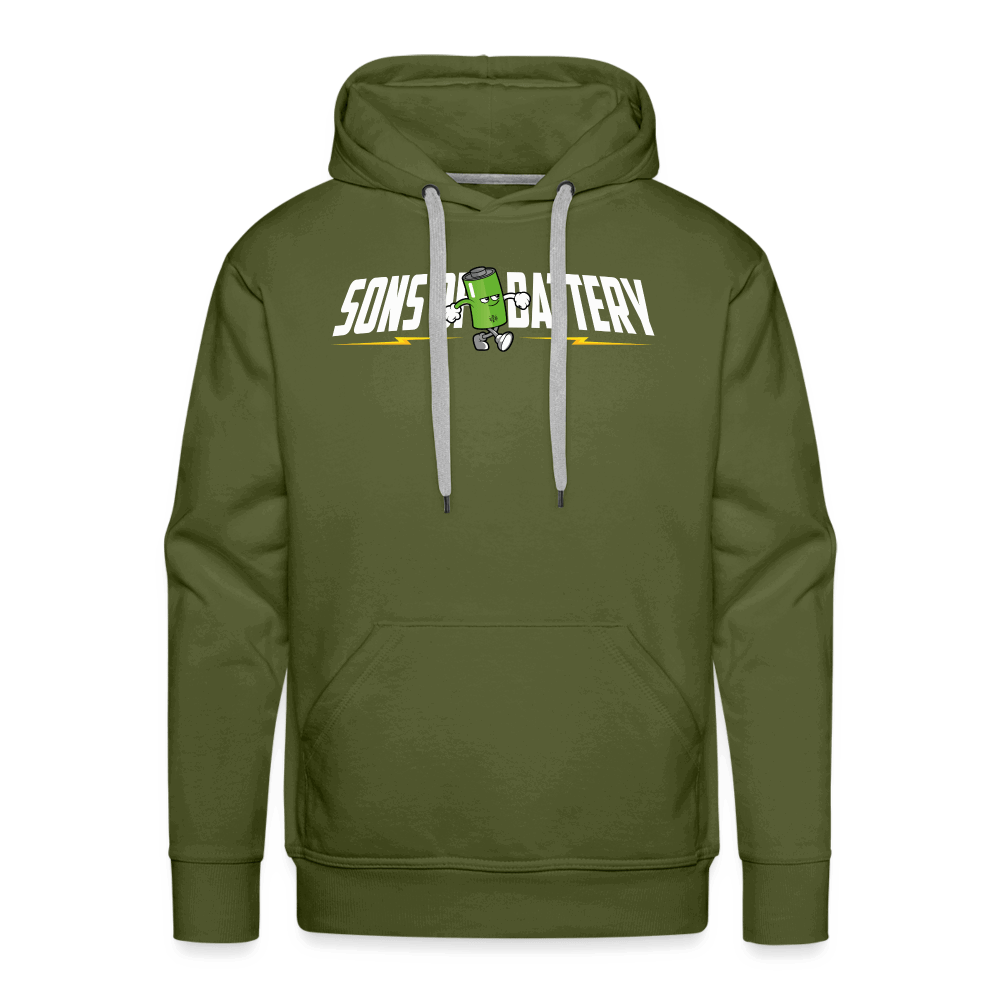 SPOD Männer Premium Hoodie Olivgrün / S Sons of Battery B-Boy - Männer Premium Hoodie E-Bike-Community