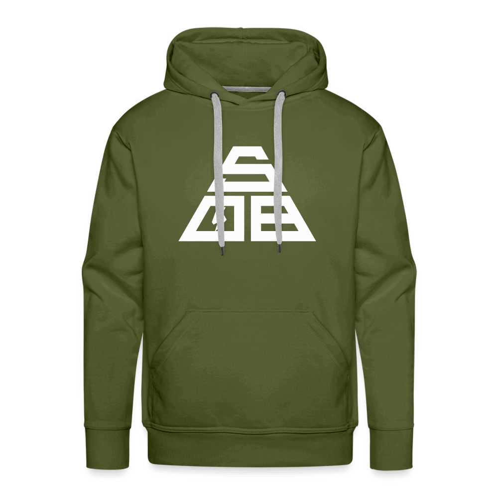 SPOD Männer Premium Hoodie Olivgrün / S Triangle - Men’s Premium Hoodie E-Bike-Community