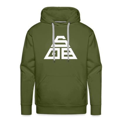 SPOD Männer Premium Hoodie Olivgrün / S Triangle - Men’s Premium Hoodie E-Bike-Community