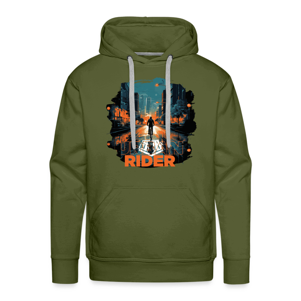 SPOD Männer Premium Hoodie Olivgrün / S Urban Rider - Men’s Premium Hoodie E-Bike-Community