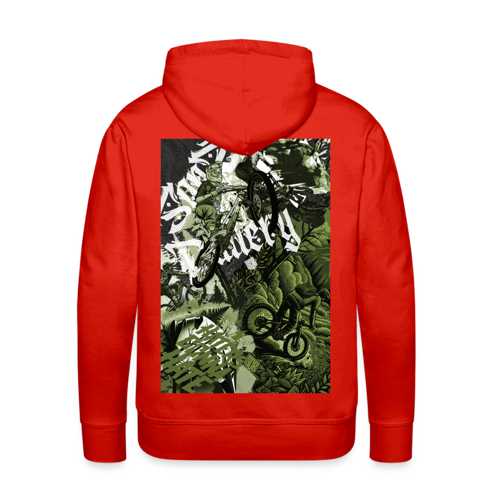 SPOD Männer Premium Hoodie Rot / S Collage beidseitig bedruckt - Men’s Premium Hoodie E-Bike-Community