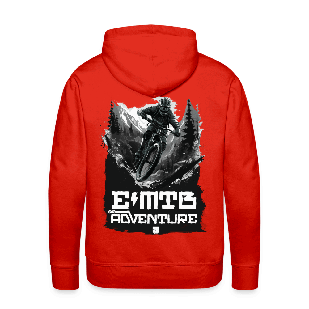 SPOD Männer Premium Hoodie Rot / S EMTB ADVENTURE  Men’s Premium Hoodie E-Bike-Community