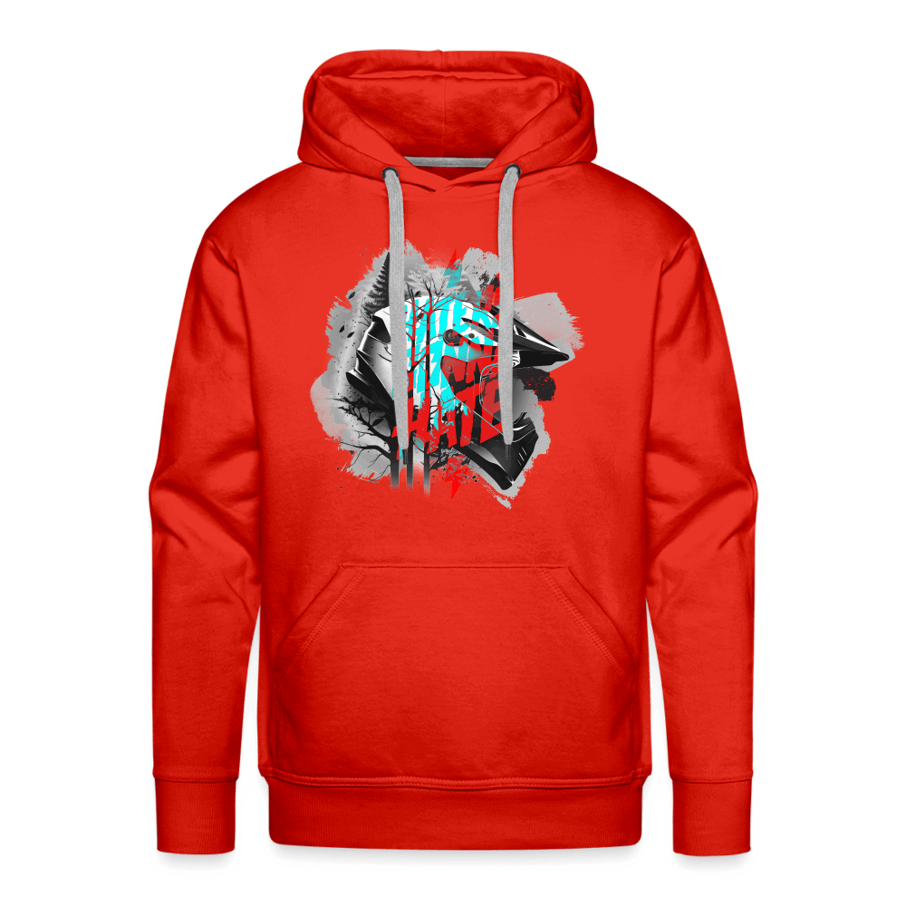 SPOD Männer Premium Hoodie Rot / S Haters gonna Hate Fullface - DTF - Men’s Premium Hoodie E-Bike-Community