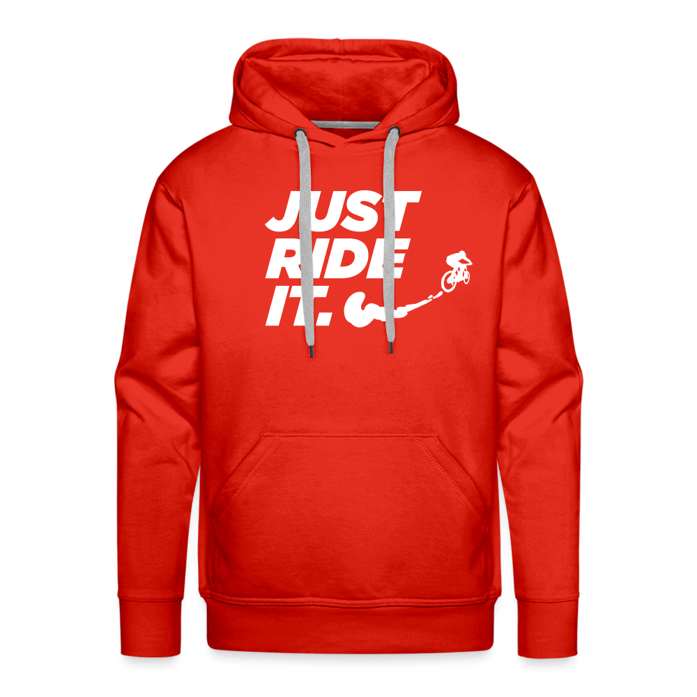 SPOD Männer Premium Hoodie Rot / S Just Ride it - Men’s Premium Hoodie E-Bike-Community