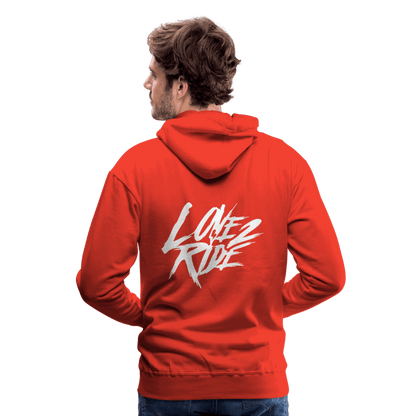 SPOD Männer Premium Hoodie Rot / S Love 2 Ride - Front/Back Men’s Premium Hoodie E-Bike-Community