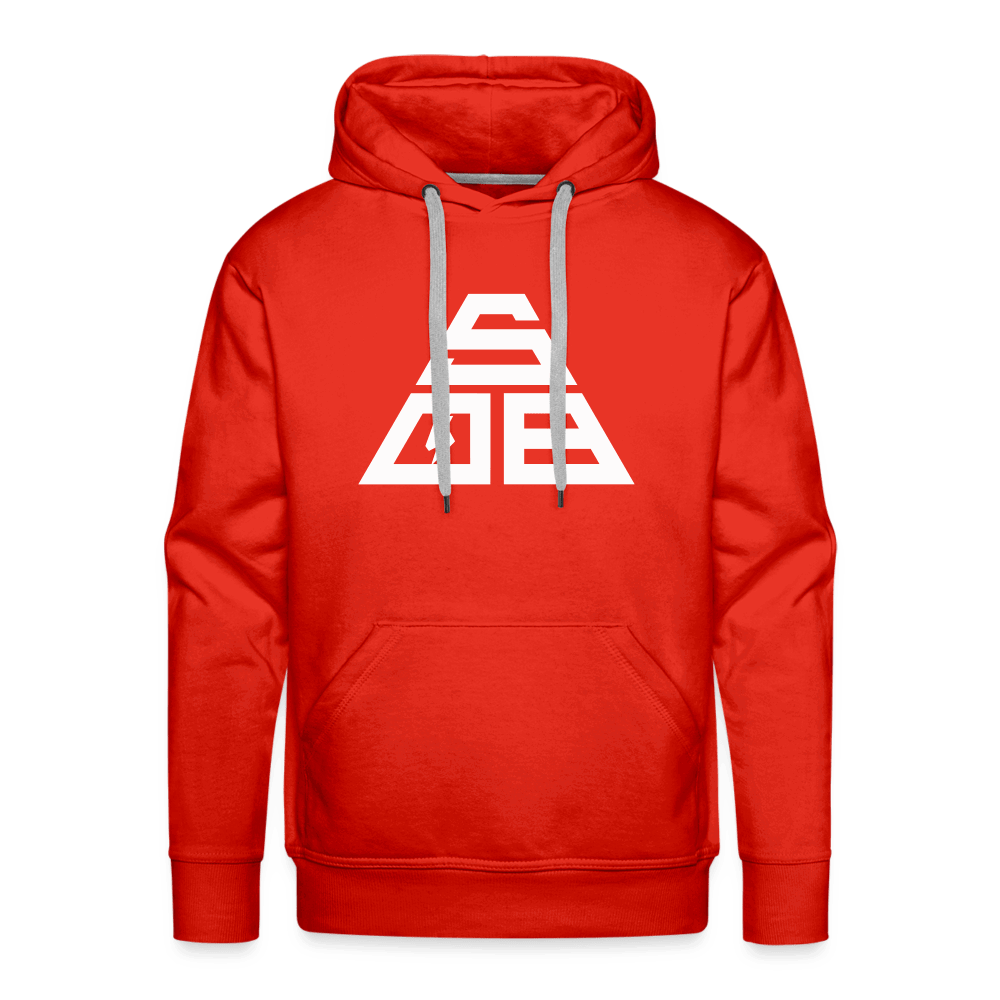 SPOD Männer Premium Hoodie Rot / S Triangle - Men’s Premium Hoodie E-Bike-Community