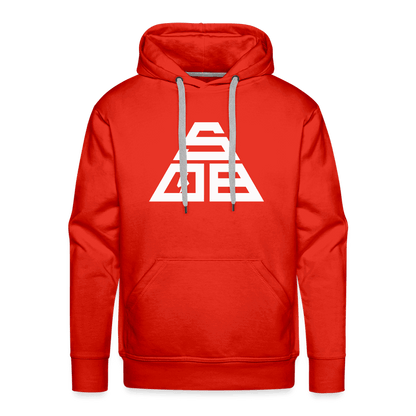 SPOD Männer Premium Hoodie Rot / S Triangle - Men’s Premium Hoodie E-Bike-Community