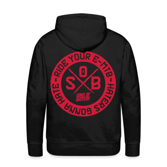 SPOD Männer Premium Hoodie S Haters gonna Hate - Redline - Men’s Premium Hoodie E-Bike-Community