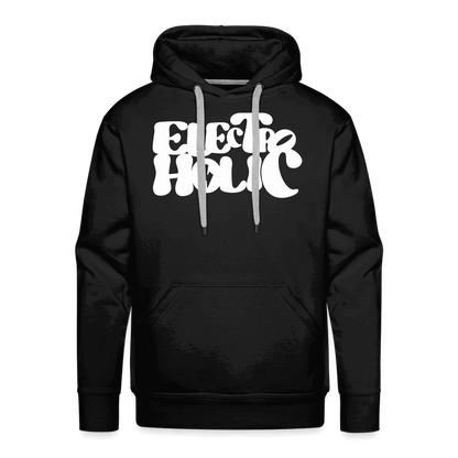 SPOD Männer Premium Hoodie Schwarz / S 60s Electroholic - Front Flock - Men’s Premium Hoodie E-Bike-Community