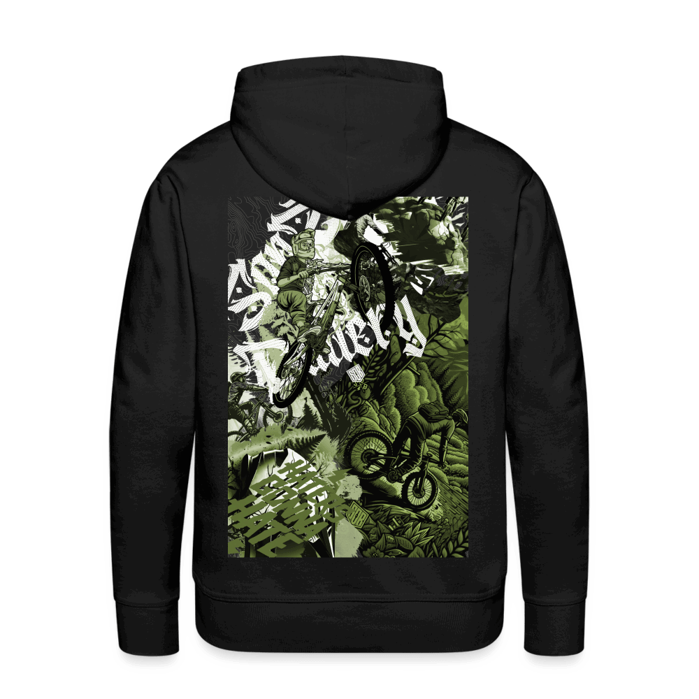 SPOD Männer Premium Hoodie Schwarz / S Collage beidseitig bedruckt - Men’s Premium Hoodie E-Bike-Community