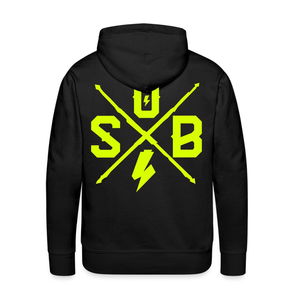 SPOD Männer Premium Hoodie Schwarz / S Cross - Back - Männer Premium Hoodie E-Bike-Community