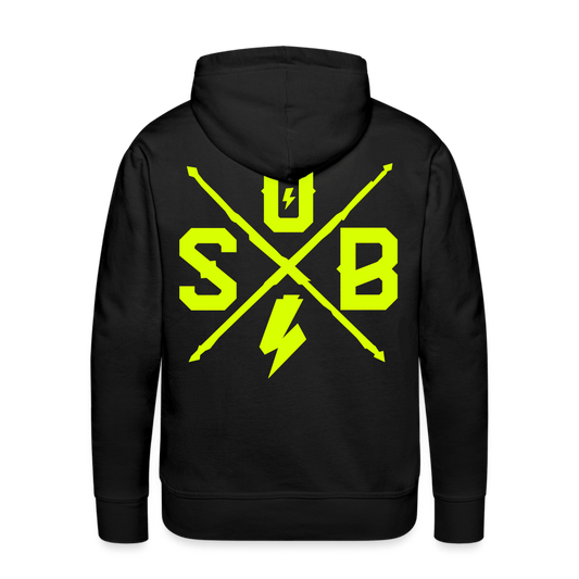 SPOD Männer Premium Hoodie Schwarz / S Cross - Back - Männer Premium Hoodie E-Bike-Community