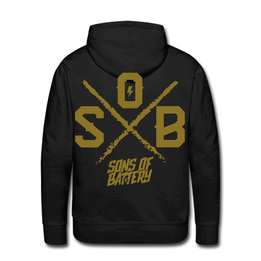 SPOD Männer Premium Hoodie Schwarz / S Cross - Men’s Premium Hoodie E-Bike-Community