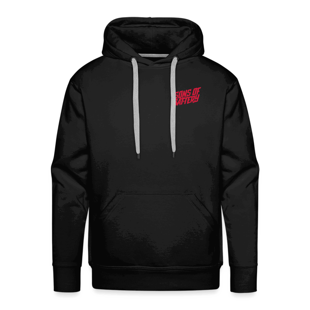 SPOD Männer Premium Hoodie Schwarz / S Front/Back - Vintage - Redline - Premium Hoodie E-Bike-Community