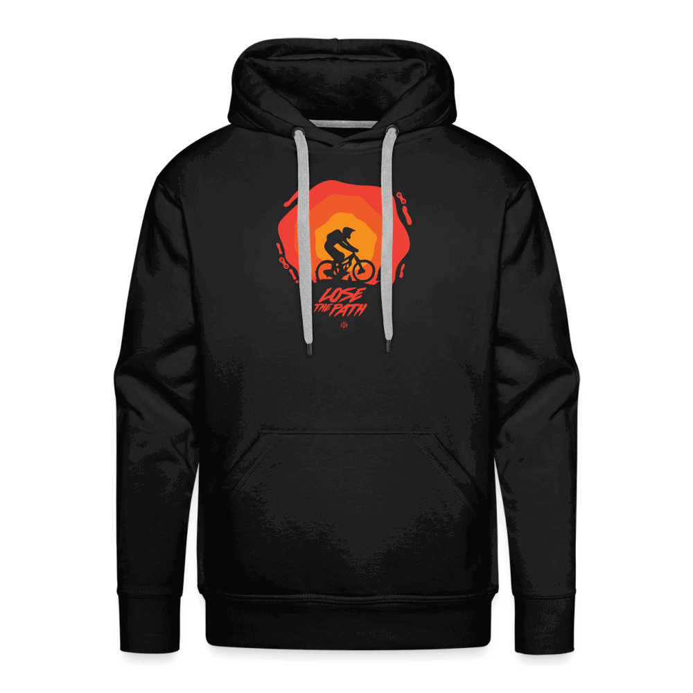 SPOD Männer Premium Hoodie Schwarz / S LOSE THE PATH - CREATE YOUR OWN ADVENTURE! Premium Hoodie E-Bike-Community