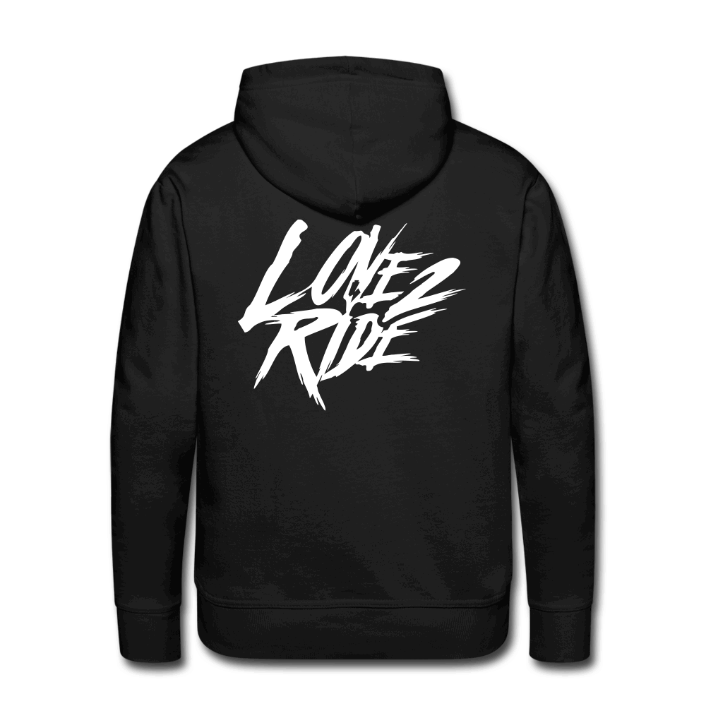 SPOD Männer Premium Hoodie Schwarz / S Love 2 Ride - Front/Back Men’s Premium Hoodie E-Bike-Community