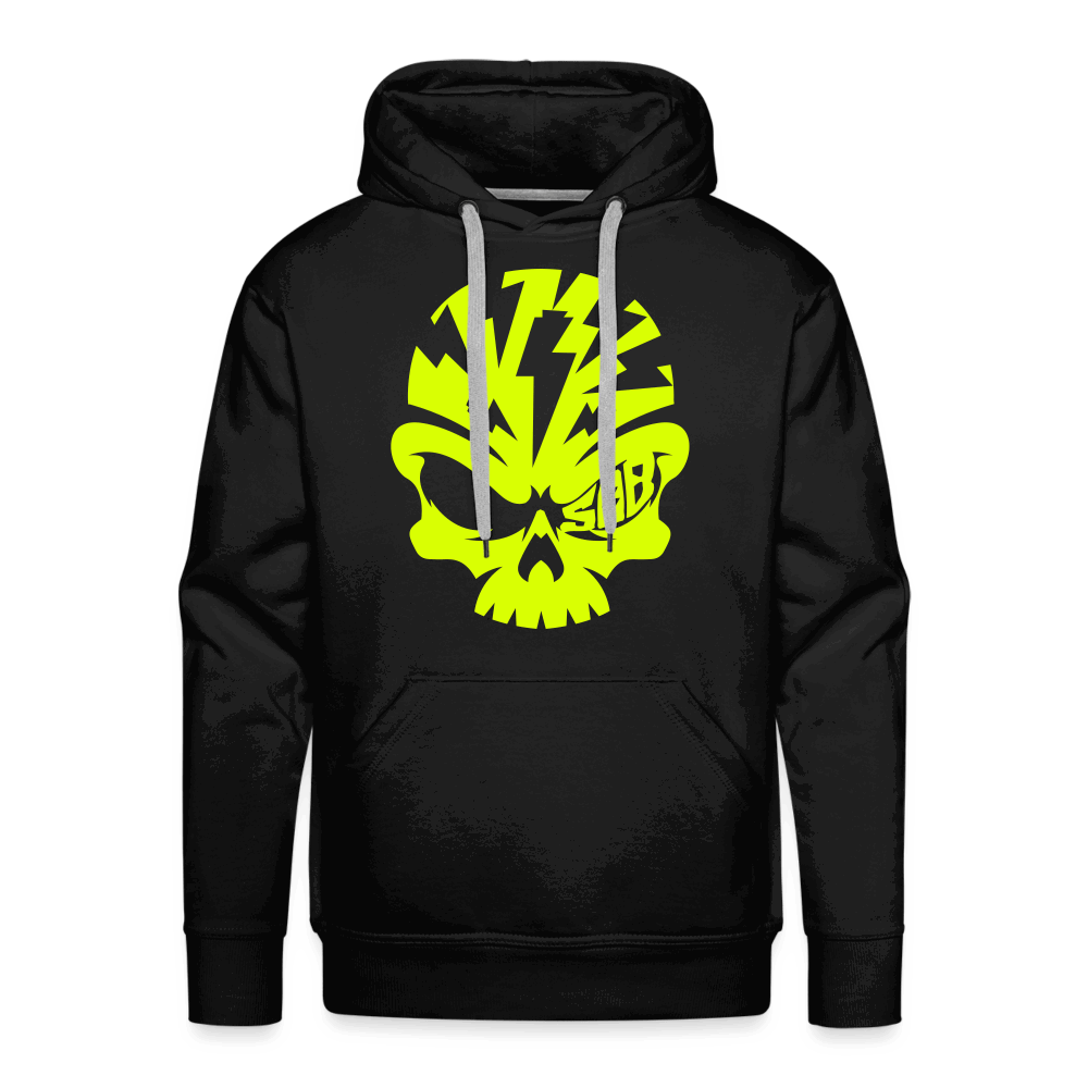 SPOD Männer Premium Hoodie Schwarz / S Neongelber Skullhead Premium Hoodie E-Bike-Community