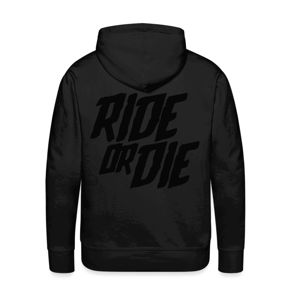 SPOD Männer Premium Hoodie Schwarz / S Ride or Die Blackline - Premium Hoodie E-Bike-Community