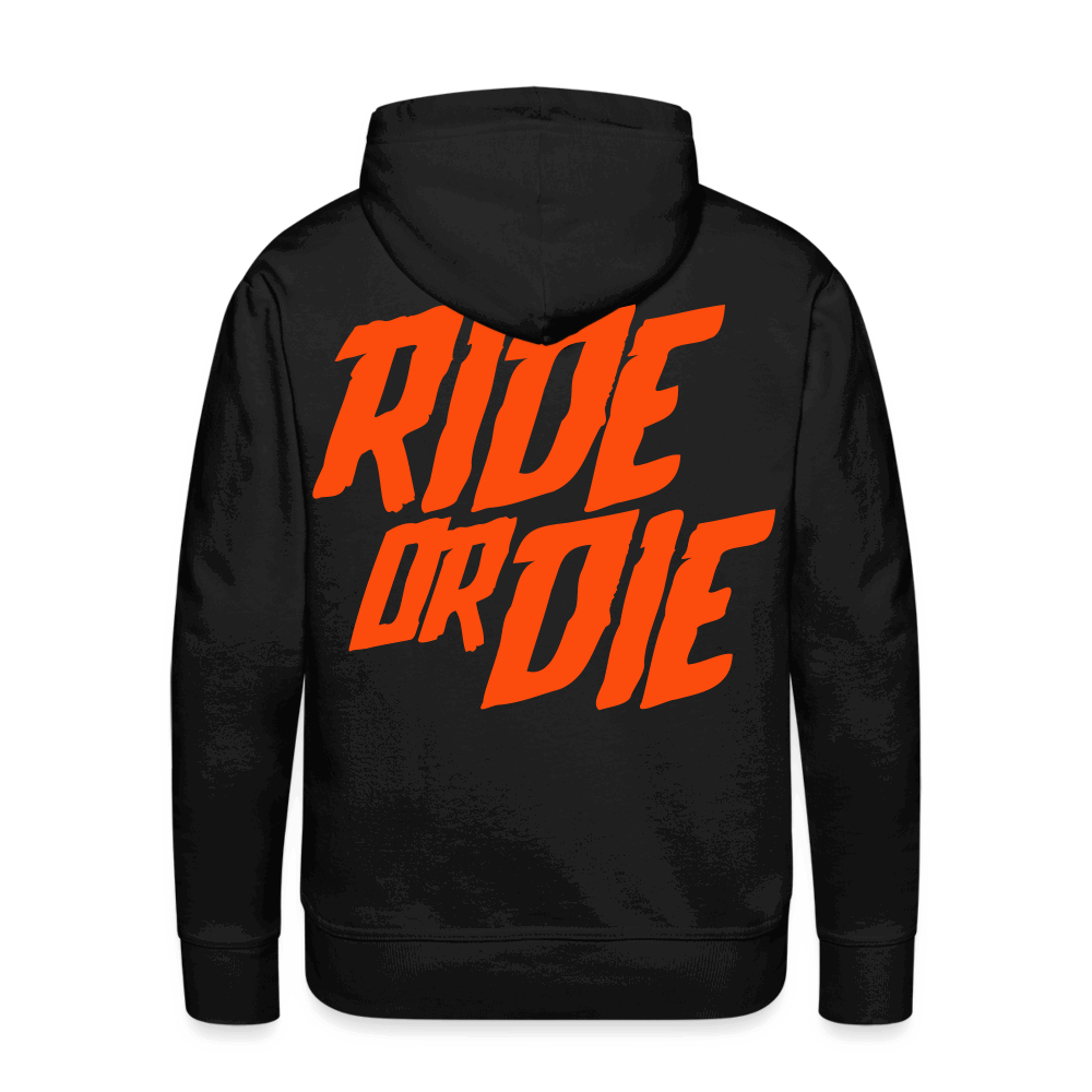 SPOD Männer Premium Hoodie Schwarz / S Ride or Die - Neonorange - Men’s Premium Hoodie E-Bike-Community