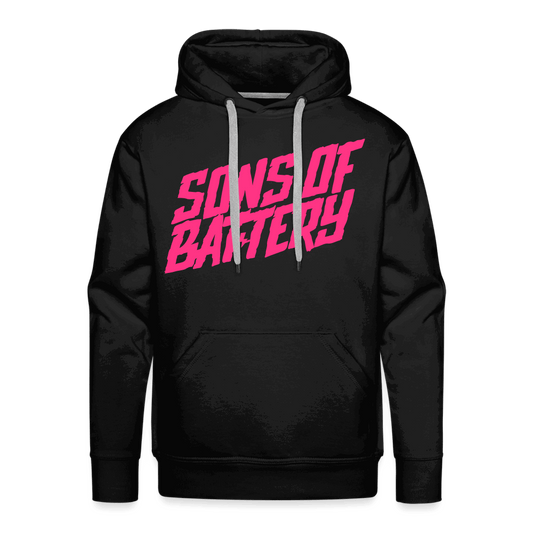 SPOD Männer Premium Hoodie Schwarz / S Signature - Neonpink - Premium Hoodie E-Bike-Community