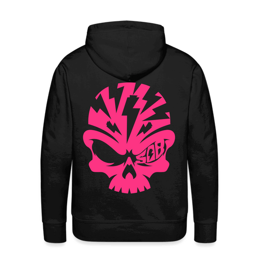 SPOD Männer Premium Hoodie Schwarz / S Skullhead - Neonpink -  Premium Hoodie E-Bike-Community