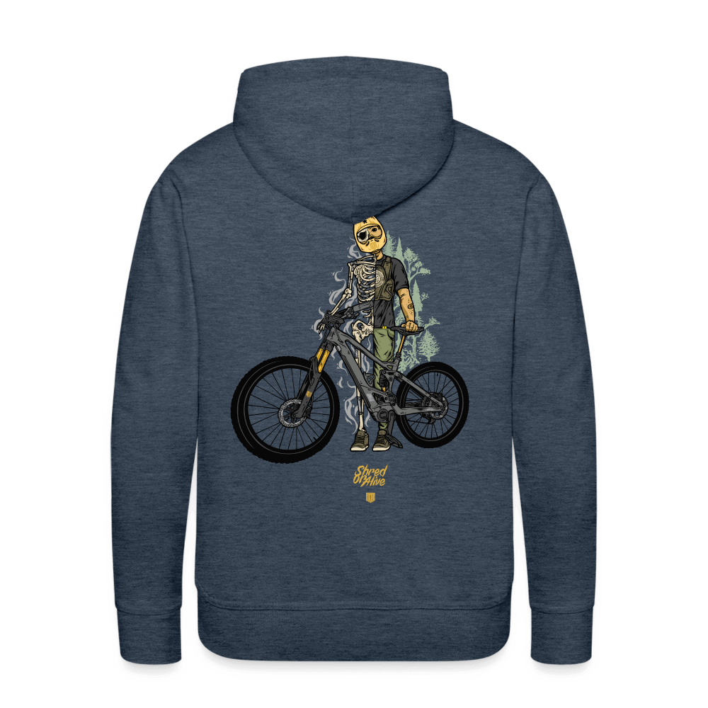 SPOD Männer Premium Hoodie Shred or Alive - Front / Back Men’s Premium Hoodie E-Bike-Community