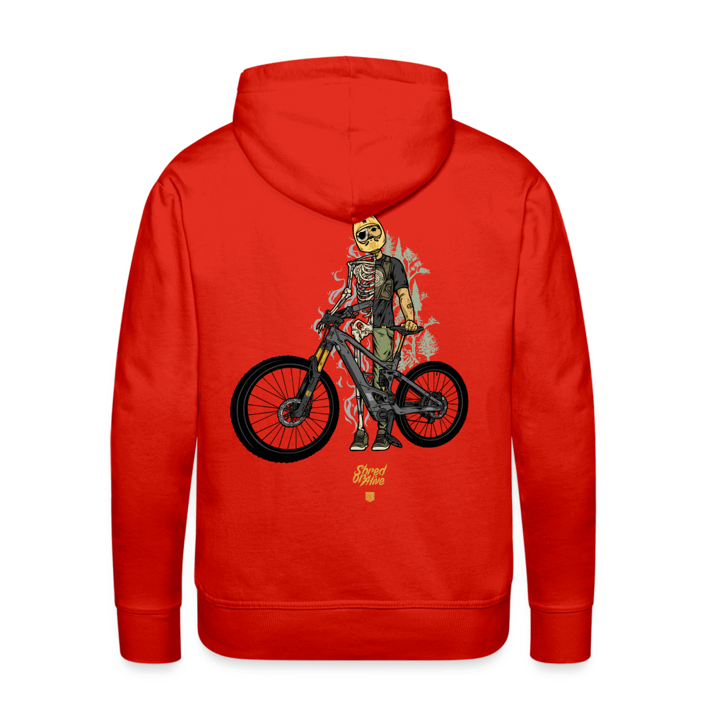 SPOD Männer Premium Hoodie Shred or Alive - Front / Back Men’s Premium Hoodie E-Bike-Community