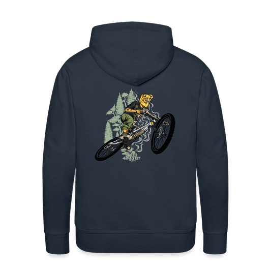 SPOD Männer Premium Hoodie Shred or Alive Jumper (Back) - Men’s Premium Hoodie E-Bike-Community