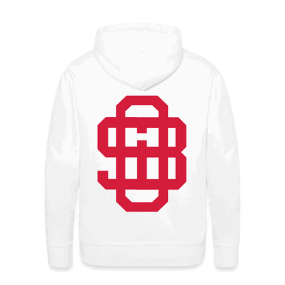 SPOD Männer Premium Hoodie weiß / S Front/Back - Vintage - Redline - Premium Hoodie E-Bike-Community