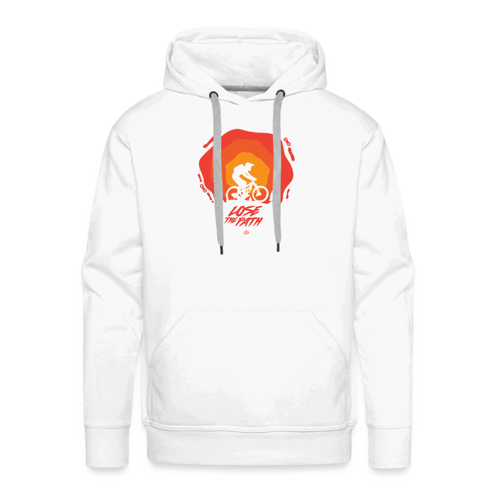 SPOD Männer Premium Hoodie weiß / S LOSE THE PATH - CREATE YOUR OWN ADVENTURE! Premium Hoodie E-Bike-Community